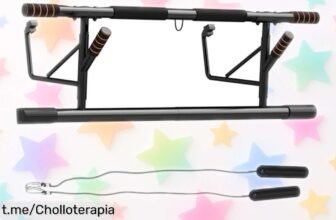 Barra de dominadas SportNow con bandas de resistencia, super chollo en descuento brutal para ponerte en forma desde casa, ¡no te quedes sin la tuya antes que se agoten!