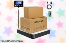 Báscula digital práctica para paquetes de hasta 200 kg, un ofertón que hará tu vida más fácil sin comprar pilas; ¡aprovecha antes de que se agoten!
