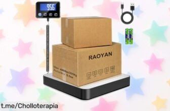 Báscula digital práctica para paquetes de hasta 200 kg, un ofertón que hará tu vida más fácil sin comprar pilas; ¡aprovecha antes de que se agoten!