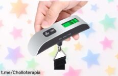 Báscula portátil con pantalla LCD para equipaje de hasta 50 kg, pesada precisa y fácil, ahora a un precio rebajado que te hará volar sin preocupaciones.