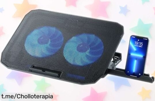 Base refrigeradora portátil NK para que tu portátil se mantenga fresquito y tú no pares. ¡Precio rebajado, corre que vuelan!