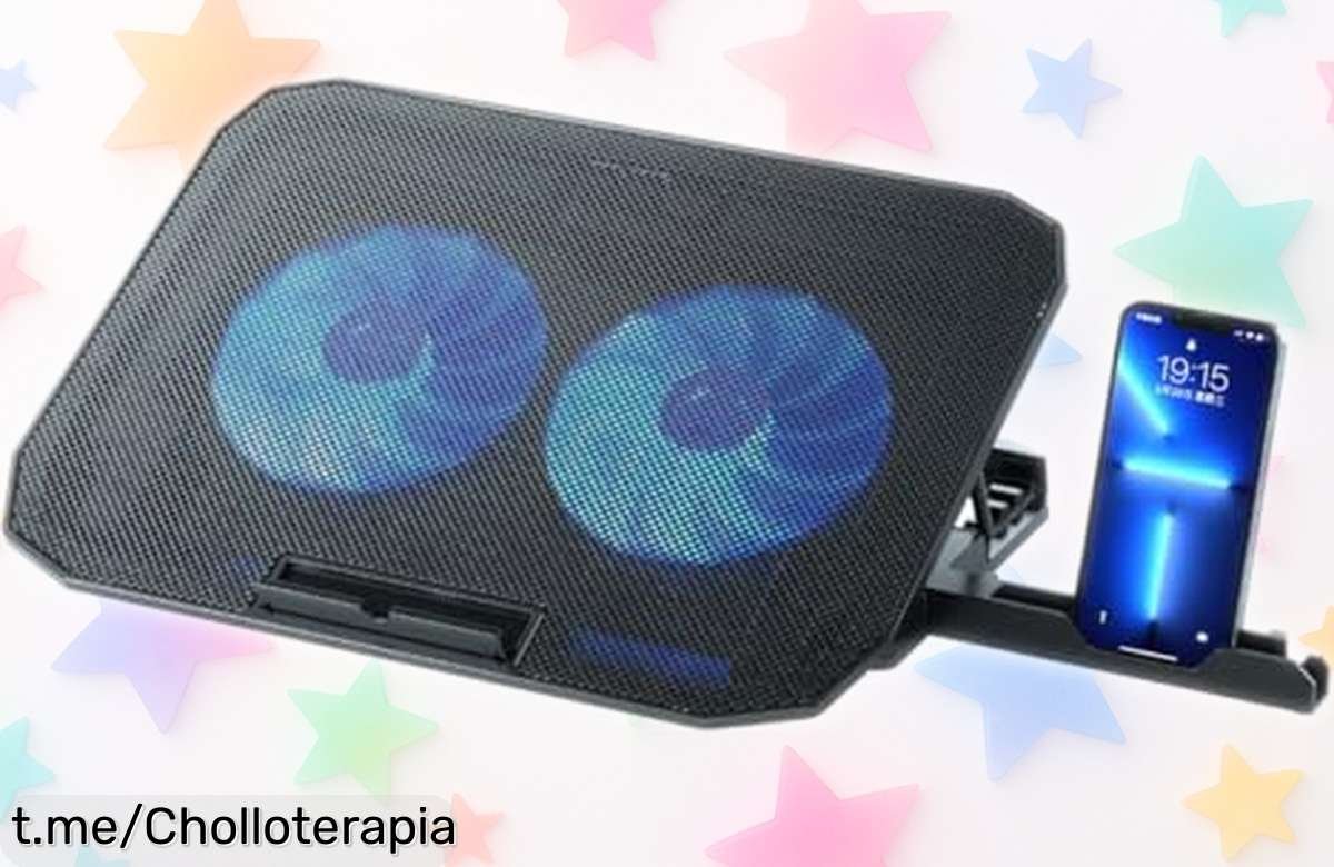 Base refrigeradora portátil NK para que tu portátil se mantenga fresquito y tú no pares. ¡Precio rebajado, corre que vuelan!