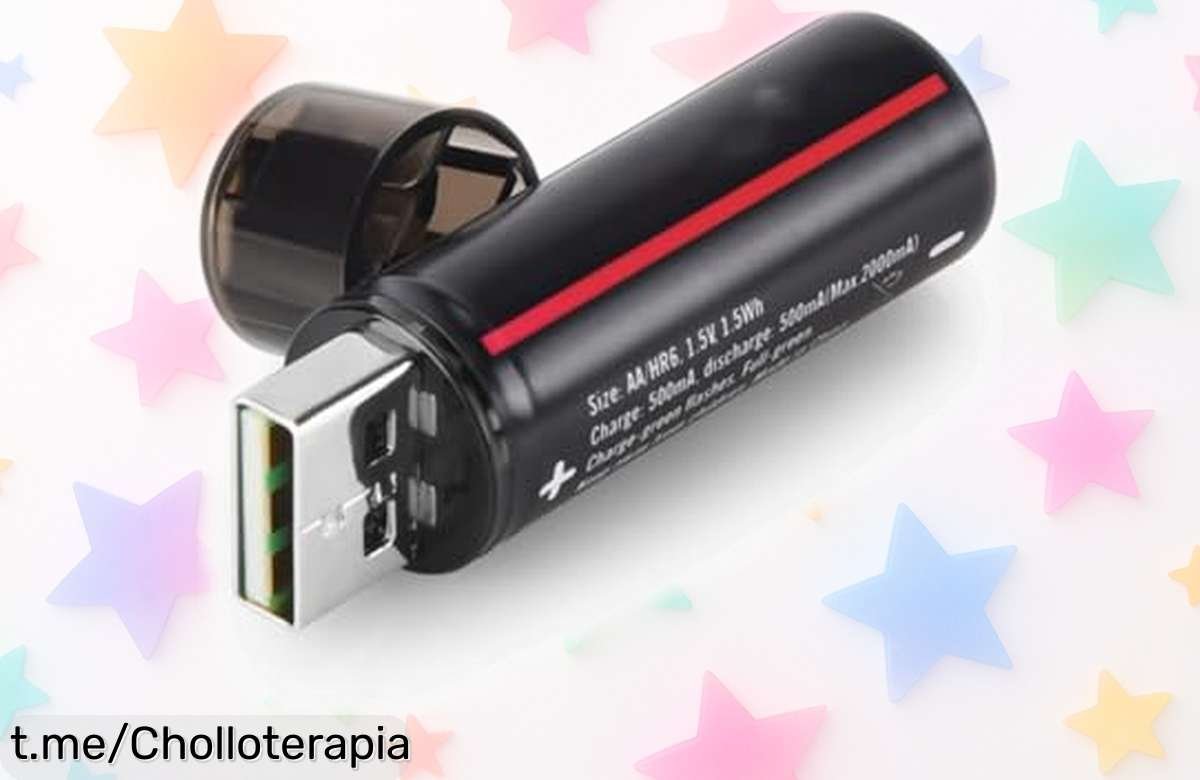 Baterías recargables AA con carga USB integrada de HINAYOSAN, un chollo que te hará olvidar cables y tendrás siempre energía lista para tus dispositivos. ¡No te quedes sin ellas!