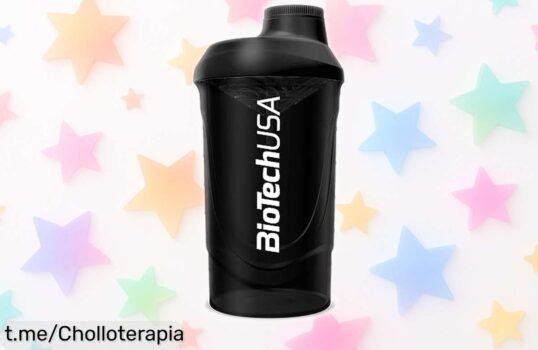 Batidor negro elegante Biotech USA 600ml a precio rebajado en un ofertón único, ¡hazlo tuyo ya y siente la energía al máximo con cada batido!