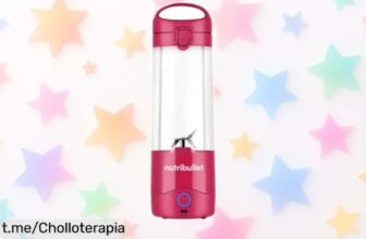 Batidora portátil Nutribullet para batidos instantáneos, gran chollo con cuchilla de 4 puntas que tritura hielo; ¡no te quedes sin disfrutar tus smoothies favoritos ya!