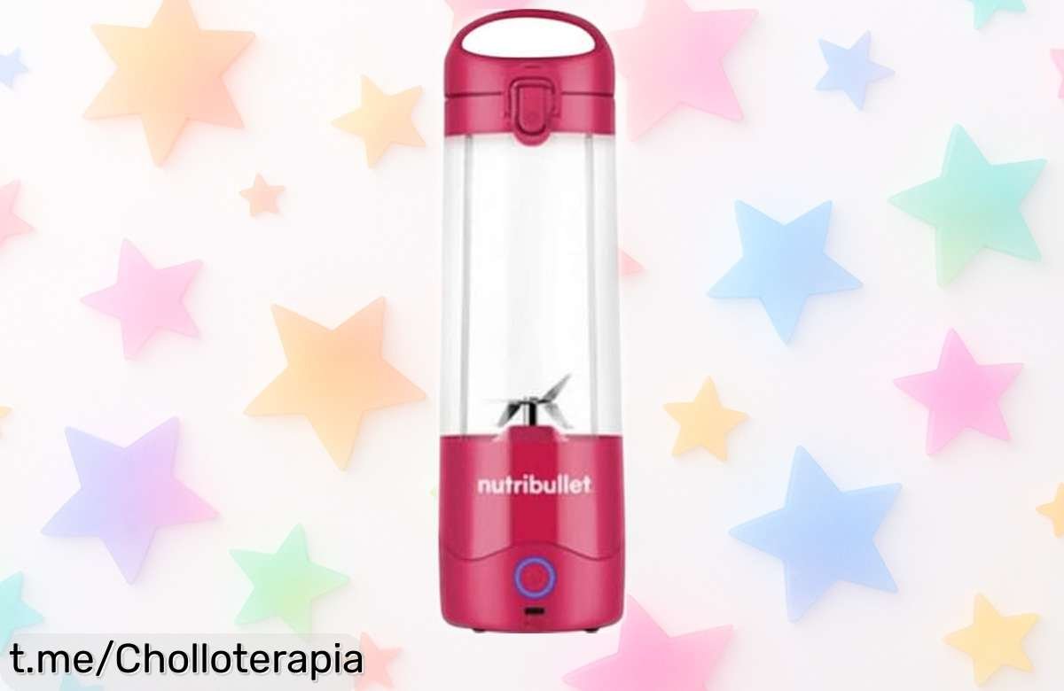 Batidora portátil Nutribullet para batidos instantáneos, gran chollo con cuchilla de 4 puntas que tritura hielo; ¡no te quedes sin disfrutar tus smoothies favoritos ya!
