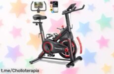 Bicicleta estática magnética Toputure, la oferta que estabas esperando: súper chollo con app y volante de 15 kg, ¡no dejes pasar esta oportunidad y dale un impulso a tu salud!