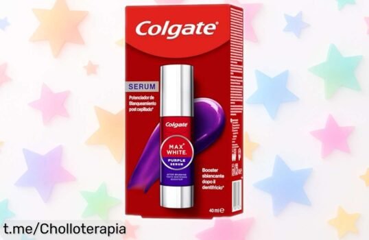 Blanqueador dental Colgate Max White sérum morado, elimina manchas al instante y refresca tu sonrisa. ¡Aprovecha este chollo irresistible antes de que se acabe!