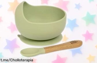 Bol de bebé con ventosa y cuchara Interbaby, ofertón único que hará la hora de comer un juego sin líos ¡aprovecha esta oportunidad antes de que se acabe!