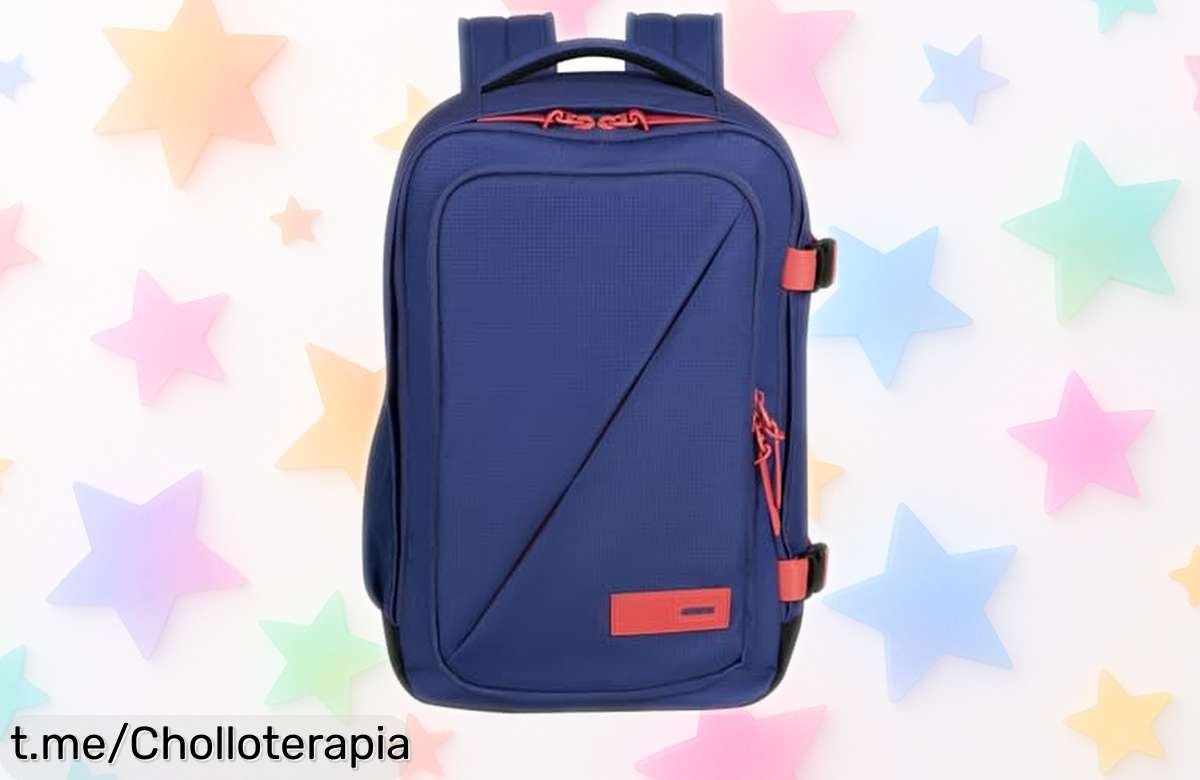 Bolsa de cabina American Tourister Take2Cabin, ligera y práctica en morado/rosa con descuento increíble: aprovecha este chollo, organiza tu viaje sin preocupaciones ya mismo.