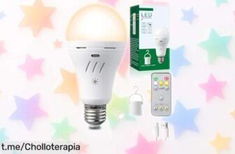 Bombilla LED recargable con mando y 3 tonos de luz, ahora a precio de ganga para iluminar tu rincón favorito ¡No te quedes sin la tuya antes que se acaben!