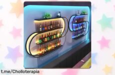 Botellero de pared semicircular con ganchos para copas, disfruta del mejor vino en casa a precio rebajado ¡Dale un toque único y celebra cada momento!