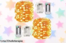 Cadena de luces LED Tonskooners 2x10 metros, brillo espectacular y modos mágicos a precio rebajado, ¡dale luz a tus momentos únicos antes que se agote esta oferta increíble!