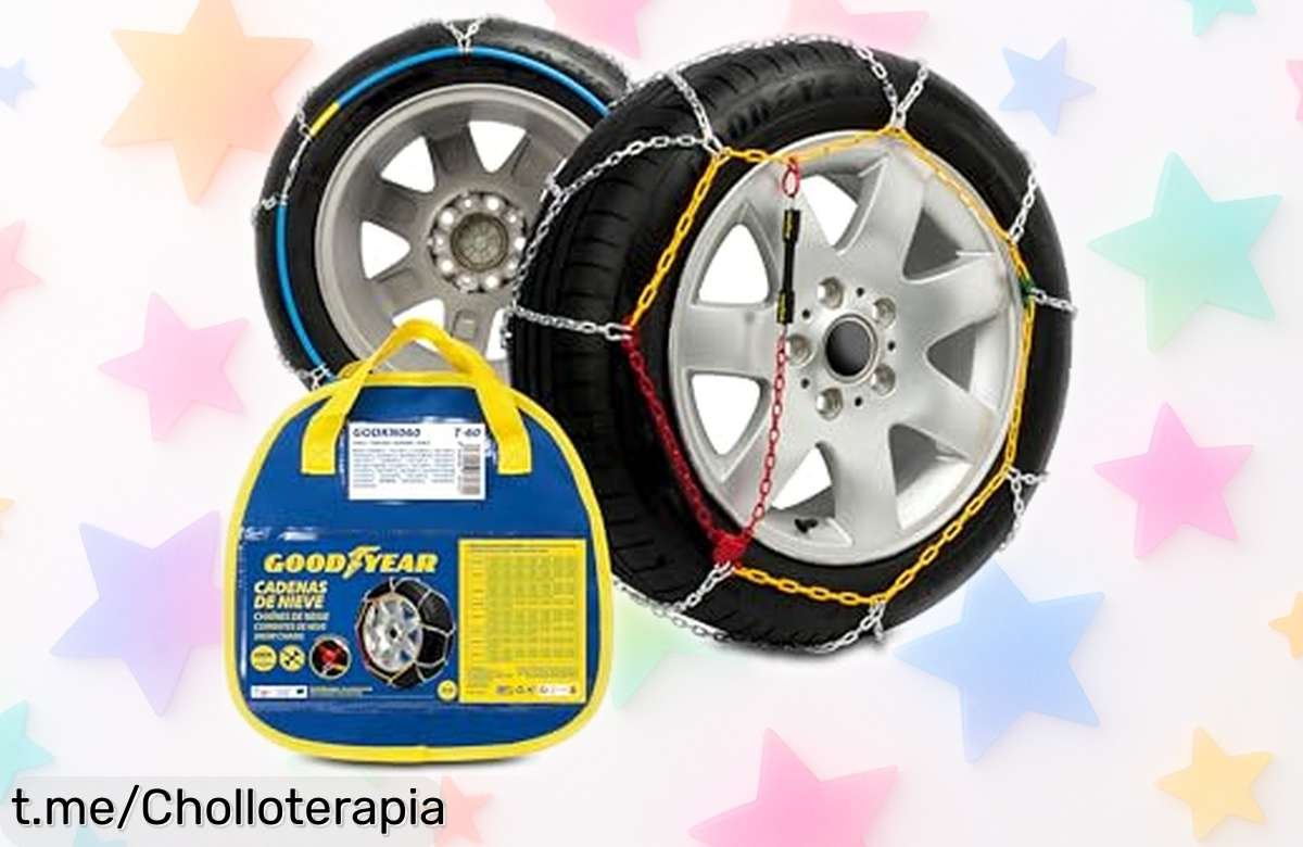 Cadenas de nieve Goodyear con tensor automático: el súper chollo para que conduzcas seguro y tranquilo este invierno. ¡No te lo pierdas, es tu oportunidad!