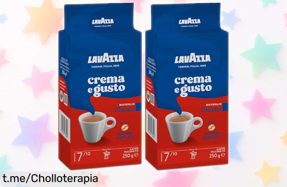 Café molido Lavazza Crema e Gusto Classico, sabor intenso y tueste oscuro a precio rebajado; ¡disfruta cada sorbo que te hará sonreír hoy mismo!