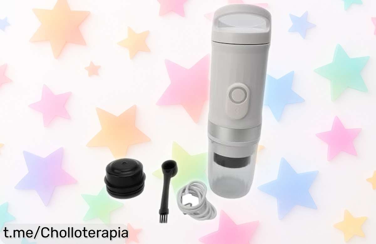 Cafetera espresso portátil WODHMIEY con presión de 20 bares, un super chollo para disfrutar café intenso en cualquier lugar. ¡Corre que vuelan, no te quedes sin la tuya!