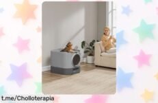 Caja de arena cerrada Feandrea XXL con bandeja extraíble a precio loco, cuida a tu gato y disfruta de esta oferta brutal antes que se agoten. ¡Hazlo tuyo ya!