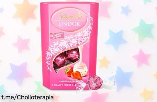 Caja de bombones Lindt LINDOR chocolate blanco y fresa en oferta increíble, regala momentos dulces que hacen sonreír antes de que se agote ¡No te quedes sin el tuyo!