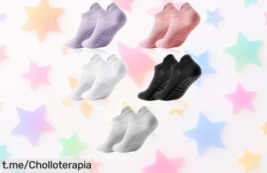 Calcetines antideslizantes Flintronic, 5 pares resistentes y flexibles a un precio increíble: ¡muévete con confianza y haz tu práctica más segura hoy mismo!