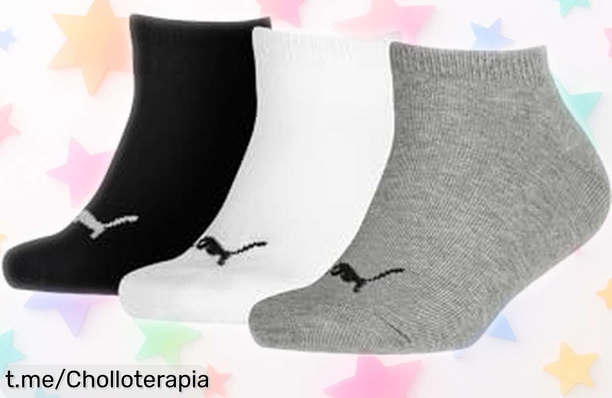 Calcetines invisibles para niños Puma, súper cómodos y prácticos, ¡rebajados a un precio que no se cree! Haz felices a los peques antes de que desaparezcan.
