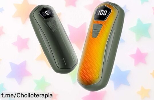 Calentador de manos recargable 2 piezas, potente y a precio muy bajo. Disfruta hasta 16 horas de calor antes que se agote esta oferta irresistible. ¡No te quedes sin el tuyo!