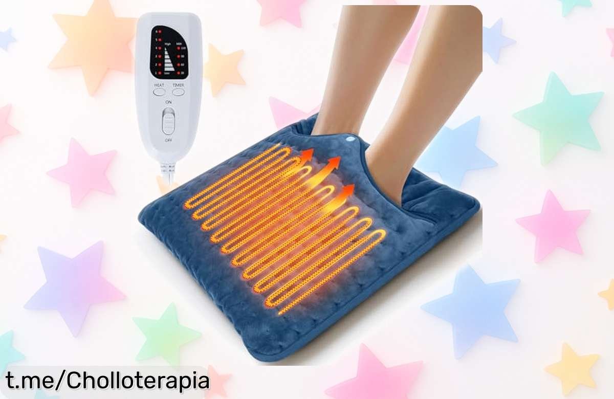 Calentador eléctrico para pies con 6 niveles de calor y temporizador a precio ridículo, ¡no dejes que el frío arruine tu confort en casa!