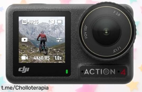 Cámara de acción sumergible DJI Osmo Action 4 en calidad 4K, con colores increíbles y stabilización paternal a un precio rebajado que no puedes dejar pasar ¡Captura cada aventura ahora!
