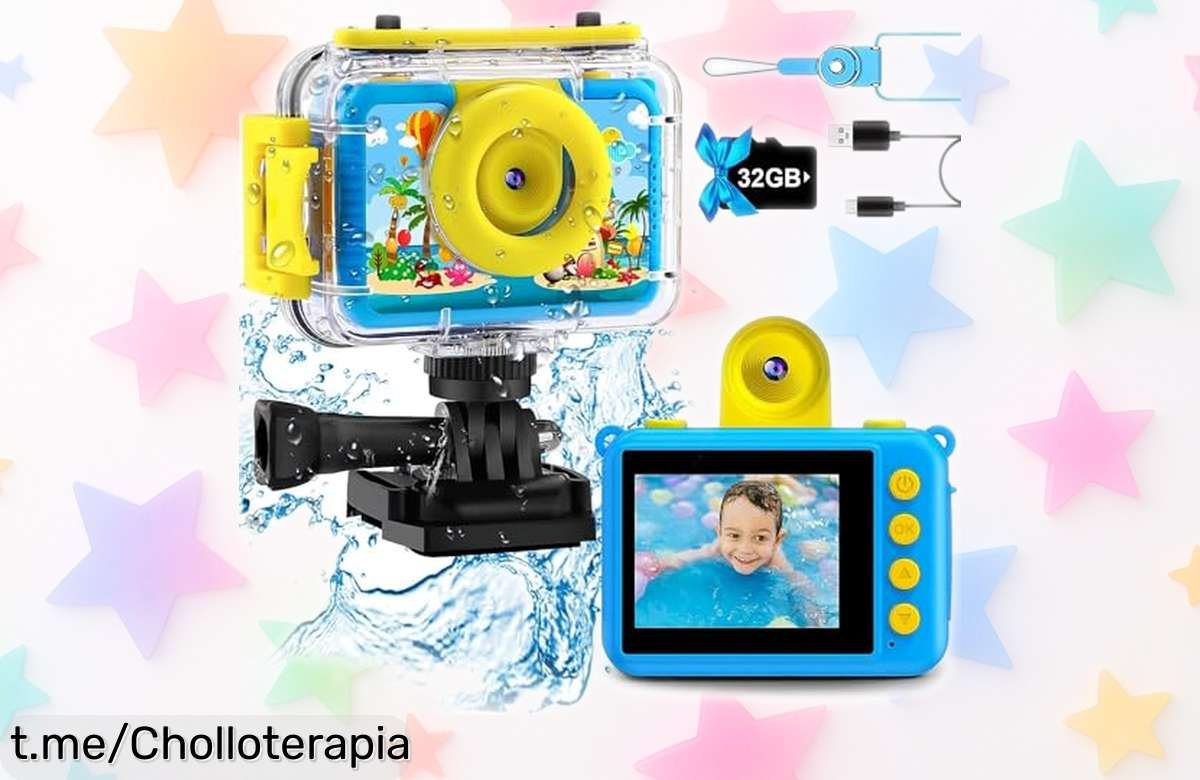 Cámara de fotos infantil GKTZ, ¡un super chollo resistente al agua y golpes! Momentos inolvidables para tus peques en cada aventura. Aprovecha el precio rebajado ahora mismo antes de que se acabe.