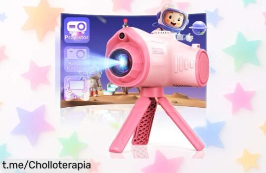 Cámara de fotos infantil con proyector CHAKEYAKE rosa a precio rebajado: el super chollo que hará volar la imaginación y capturar momentos mágicos. ¡No te lo pierdas!