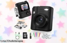 Cámara instantánea Gofunly para niños, ¡chollazo con precio rebajado! Captura sus aventuras en 1080P y decóralas al instante. No dejes pasar esta oportunidad única, ¡hazte con la tuya!