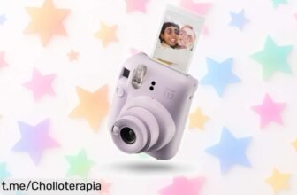 Cámara instantánea Instax Mini 12 morada vibrante, ahora a un precio rebajado para que no dejes escapar esos momentos únicos. ¡Atrévete a crear recuerdos inolvidables ya!