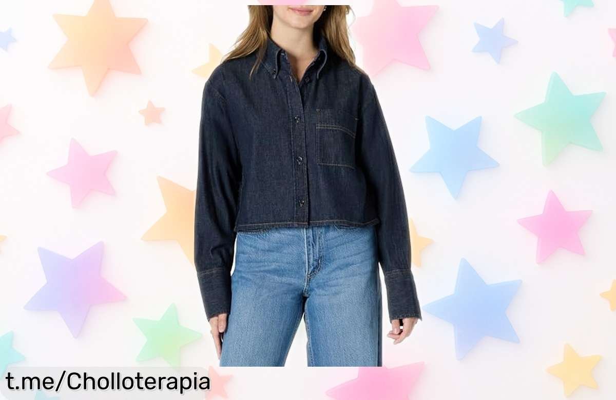 Camisa corta moderna de mezclilla Amazon Essentials XL, rebajada a un precio loco ¡Luce tu estilo vaquero y hazte notar al instante! Corre que vuelan, no te quedes sin la tuya.