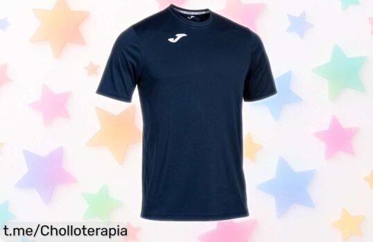 Camiseta Joma Combi M/C en azul marino, con secado exprés y resistencia: precio rebajado por tiempo limitado, ¡serás el centro de todas las miradas!