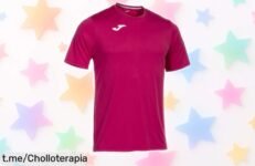 Camiseta Joma Combi M/C en fucsia para hombre con secado rapidísimo, ahora a precio de ganga ¡Corre que vuelan y siente la energía en cada paso!