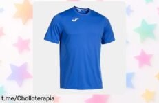 Camiseta Joma Combi M/C para hombre en royal, con secado rápido y resistencia brutal a un precio rebajado. ¡No te quedes sin sentirte espectacular mientras te mueves libremente!
