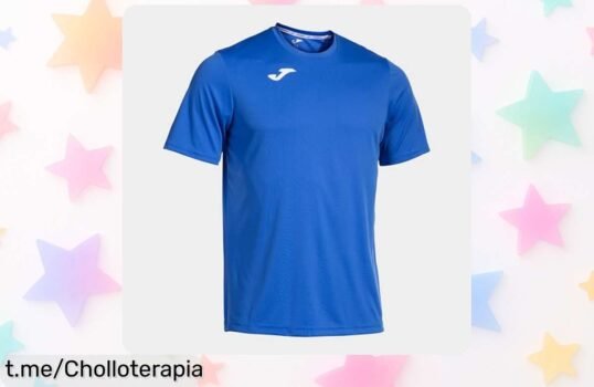 Camiseta Joma Combi M/C para hombre en royal, con secado rápido y resistencia brutal a un precio rebajado. ¡No te quedes sin sentirte espectacular mientras te mueves libremente!