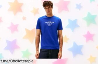 Camiseta Tommy Hilfiger azul Wedge Blue para hombre a precio rebajado, estilo que nunca pasa de moda; ¡consíguela ya y desata tu confianza!