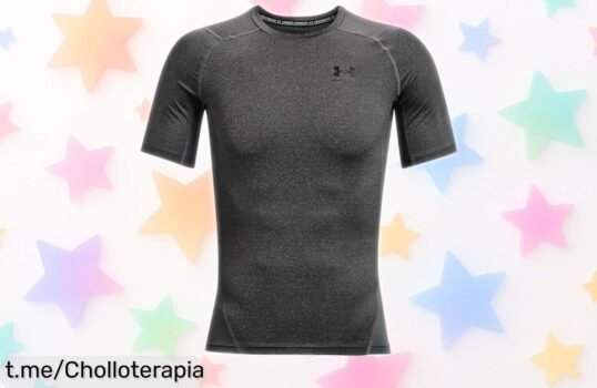 Camiseta compresiva Under Armour para hombre con ventilación y control antiolor, ¡chollo que vuela! No te quedes sin la tuya y siente el poder de moverte libremente.