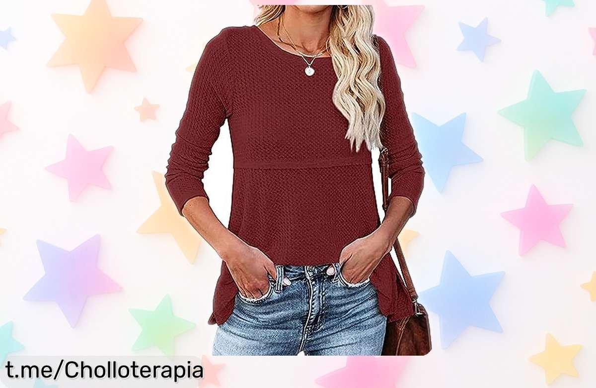 Camiseta de manga larga Hanaoops para mujer, diseño elegante con corte en la espalda. ¡Precio loco y oportunidad única para renovar tu armario ya!