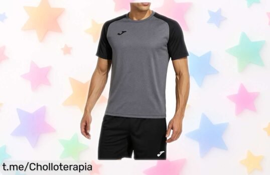 Camiseta deportiva Joma ligera y transpirable a precio loco: ¡entrena duro, sin sudor ni malos olores! Aprovecha este ofertón y siente la energía ahora mismo.