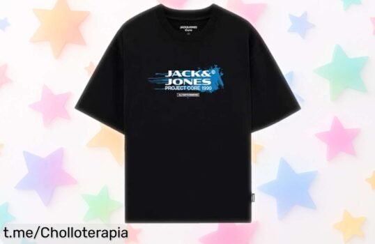 Camiseta negra Jack & Jones Jcocondor tee en oferta loca: estilo a tu alcance, precio rebajado y lista para cualquier plan. ¡Atrévete a brillar, corre que vuelan!