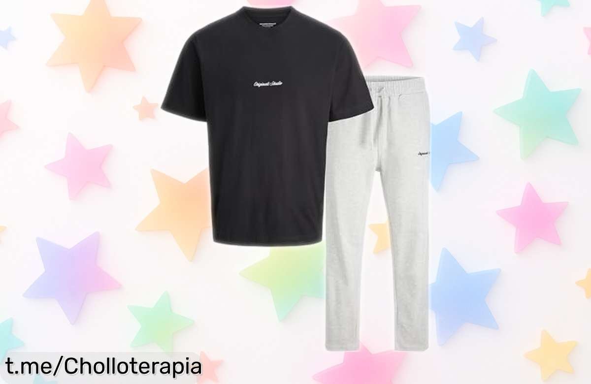 Camiseta y pantalón Jack & Jones Jornorrebro: Rebajados para que luzcas increíble en cualquier plan. ¡No pierdas este super chollo y transforma tu look ya!