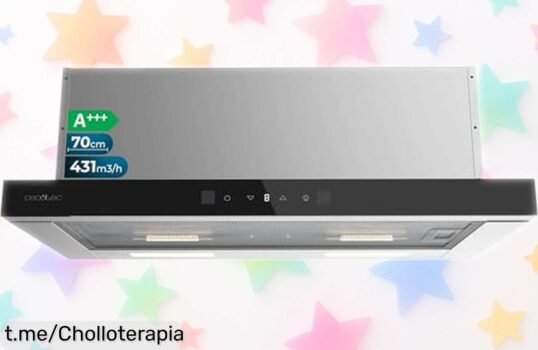 Campana extractora telescópica Cecotec Bolero Flux TLT 704400 con succión bestial a precio rebajado: cocina elegante y libre de olores, ¡aprovecha antes que se agote!