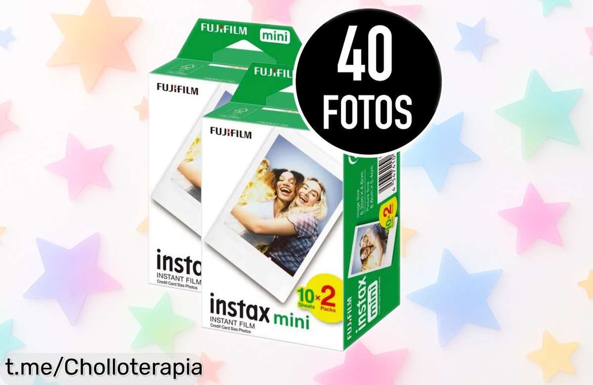 Captura los mejores momentos con el pack de película instantánea Instax Mini de Fujifilm, ahora a un precio muy bajo. ¡Apresúrate, esta oferta se va volando!