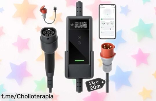 Cargador Mobile Wallbox 11kW con APP y cable largo, ¡super oferta para que cargues tu coche sin preocupaciones! No te quedes sin el tuyo, corre antes de que volen.