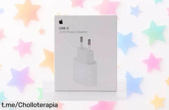 Cargador USB-C 20W de Apple: super chollo en carga rápida para tu iPhone y iPad Pro, ¡disfruta de energía al instante antes que se agote!