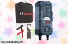 Cargador de batería Bosch C30 que cuida y recupera tu batería, ahora a un precio rebajado; no te pierdas este super chollo que evitará tus problemas al arrancar ¡apúntalo ya!