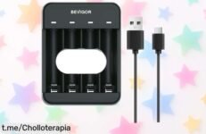 Cargador súper rápido Bevigor: carga 8 pilas al mismo tiempo y sin líos, ¡ahora a un precio rebajado! No dejes pasar este chollazo y haz que tus dispositivos vuelen ya.