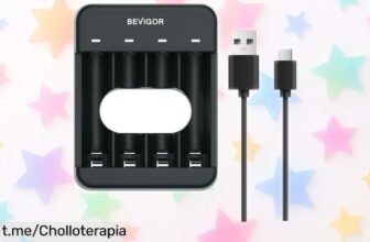 Cargador súper rápido Bevigor: carga 8 pilas al mismo tiempo y sin líos, ¡ahora a un precio rebajado! No dejes pasar este chollazo y haz que tus dispositivos vuelen ya.