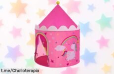 Carpa infantil princesa SONGMICS rosa y amarillo, ¡rebajada de precio! Dales a tus peques su propio reino de sueños. ¡No te lo pienses más y hazlos felices ya!